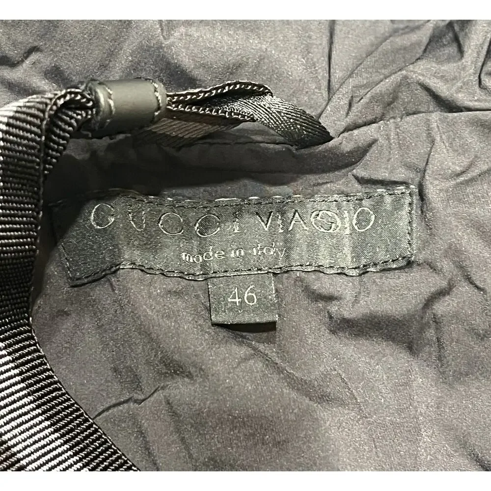 6-84 GUCCI Men's Windbreaker Jacket Black Size IT46/US36/Small